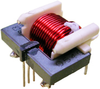 CSL Series miniature wired open-loop current sensor, 1 A sensed current, sink or source output, through-hole, operates on ac or dc current, bottom mount -- CSLW6B1