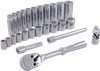 26 Pieces 6 Point Standard & Deep SAE Socket Set - 25026 - Gray Tools Canada Inc.