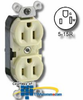Leviton Side Wired 15Amp 125V Duplex Receptacle with.. - 5040 - TelephoneStuff.com