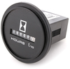 Honeywell Standard ac Hour Meter, round opening, retainer mounting, 0.25 in bent blade termination, 100K hours, 108 Vac to 132 Vac operating voltage, 120 V, 60 Hz, faceplate: black with white letterin - 28030 - Honeywell Sensing & IoT