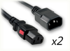 IEC-60320-C14 to IEC-60320-C13 AUTO-LOCK x 2 HOME // Power Cords // Auto-Lock® Power Cords // Specialty Auto-Lock® - 0201.072AL - Quail Electronics