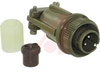 connector,str plug w/cable clamp,class f,size 12s,2#16 solder pin,olive drab - 70010091 - Allied Electronics, Inc.