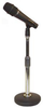 Black round base microphone desk stand - 40-107 - Visual Sound, Inc.
