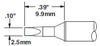 Metcal Smartheat Soldering Cartridge STTC-536 - Chisel Tip - 0.39 in Tip Length - 0.1 in Tip Width - STTC-536 - R. S. Hughes Company, Inc.