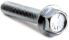 #6-32 x 1/2" Gr. 5 Hex Flange Machine Screw, Serrated, Indented Head, Zinc -- BS5FLB00600432Z - Image