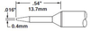 Metcal Smartheat Soldering Cartridge STTC-506 - Conical Tip - 0.54 in Tip Length - 0.016 in Tip Width - STTC-506 - R. S. Hughes Company, Inc.
