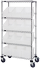Cart W/ Container, 5Shelves, 12Bins, Clr; No. Of Bins Quantum Storage - 42AC5059 - Newark, An Avnet Company