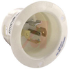 Flanged Inlet; 20 A; 120/208 VAC; L21-20P; White; Brass; Steel-Nickel Plated - 70116426 - Allied Electronics, Inc.