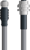 UNITRONIC® DeviceNet Cordsets 14 & 18 AWG / 1 + 1 pair Bus - Gray PVC - M12 Female / M12 Female Bulkhead -- OLFDN4110095F10