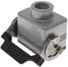 Standard, Rectangular Hood, size 44.27, Single Latch with gasket, Top .5-NPT cable entry - CHVT-06.4LG - Mencom Corporation