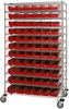 Wire Shelving, 12Shelves, 143Bins, Red; Shelving Unit Type Quantum Storage - 44AC8349 - Newark, An Avnet Company