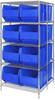 Open Wire Shelving, 5Shelves, 8Bin, Blue; Shelving Unit Type Quantum Storage - 44AC7843 - Newark, An Avnet Company