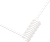 Coiled Flexible Tubing, 85 Shore A, White Opaque - AP01TC061P2WH - ARKPLAS