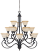 Large Chandeliers-Glass Shade - 73025 - Light Center (The)