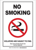 Brady B-555 Aluminum Rectangle White Smoking Not Permitted Sign - 7 in Width x 10 in Height - 110973 - 754473-68434 - R. S. Hughes Company, Inc.