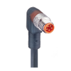 M8 Standard Sensor/Actuator Single-Ended Cordset: Male, angled, 5-pin, B-coded, translucent body, 50 V AC / 60 V DC, 4 A; PUR black cable, 5-wires, 0.34 mm² - RSMWV 5-293 - Belden Inc.