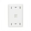 1-Port White Single-Gang Keystone Wallplate - WPT458 - Black Box