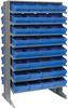 2 Side Sloped Rack, 16Shelves, 64Bin/blu; Shelving Unit Type Quantum Storage - 44AC6417 - Newark, An Avnet Company