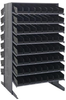 2 Side Sloped Rack, 16Shelves/128Bin/blk; Shelving Unit Type Quantum Storage - 44AC6333 - Newark, An Avnet Company