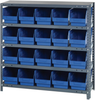 Open Shelving, 5Shelves, 20Bins, Blue; Shelving Unit Type Quantum Storage - 44AC8930 - Newark, An Avnet Company
