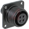 connector,metal circ,box recept,size 14s,for 4#16 crimp socket cont,black finish - 70110112 - Allied Electronics, Inc.