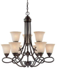 25029-OB Mid. Chandeliers-Glass Up - 408015 - Capital Lighting, Inc.