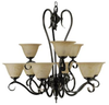 9159EBONY Mid. Chandeliers-Glass Up - 436436 - Capital Lighting, Inc.