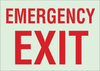 Brady Bradyglo B-324 Polyester Rectangle Green Emergency & Fire Exit Sign - 14 in Width x 10 in Height - Glow in the Dark - TEXT: EMERGENCY EXIT - 90494 - 754476-90494 - R. S. Hughes Company, Inc.