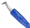 Excelta Three Star Ergonomic Utility Tweezers 6-SA-ET - Stainless Steel Angled Flat Sharp Point Tip - 0.01 in Tip Width - 5 in Length - 0.01 in Thick - EXCELTA 6-SA-ET - R. S. Hughes Company, Inc.