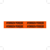 Brady B-946 Black on Orange Vinyl Self-Adhesive Pipe Marker - 1 1/8 in Height - 3/4 in Character Height - 7 in Length - Printed Msg = HYDROGEN PEROXIDE - 7383-4 - 754473-67563 - R. S. Hughes Company, Inc.