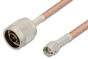 SMA Male to N Male Cable 48 Inch Length Using PE-P195 Coax, RoHS - PE3318LF-48 - Pasternack