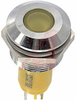 Indicator,Pnl-Mnt;LED IND 19MM 24VAC/DCFLT YELL BRIGHT CHROME, 1/2 WAVE RECT. - 70011671 - Allied Electronics, Inc.