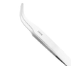 Excelta Three Star Utility Tweezers 2AB-N - Nickel Curved Tapered Flat Point Tip - 0.06 in Tip Width - 4 1/2 in Length - 0.01 in Thick - EXCELTA 2AB-N - R. S. Hughes Company, Inc.