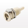 PLC12 Series Coupling Body, Shutoff Polypropylene Panel Mount Hose Barb - PLCD1600412 - Qosina Corp.