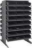 2 Side Sloped Rack, 16Shelves, 48Bin/blk; Shelving Unit Type Quantum Storage - 44AC6363 - Newark, An Avnet Company
