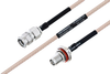 MIL-DTL-17 SMA Male to SMA Female Bulkhead Cable 16 Inch Length Using M17/113-RG316 Coax - PE3M0092-16 - Pasternack