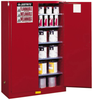 Justrite Sure-Grip EX 60 gal Red Hazardous Material Storage Cabinet - 43 in Width - 65 in Height - 697841-11381 -- 697841-11381