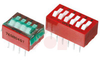 Switch, Thru-Hole Dip, Raised Rocker, 8Positions, Tape Seal - 70216777 - Allied Electronics, Inc.