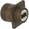 connector,metal circular,square flange panel recept,usb 2.0 type a,olive drab - 70026511 - Allied Electronics, Inc.