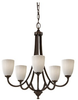 Light Single Tier Chandelier - F2584/5HTBZ - Murray Feiss Lighting