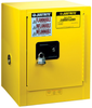 Justrite Sure-Grip EX 4 gal Yellow Hazardous Material Storage Cabinet - 17 in Width - 22 in Height - Bench Top - 697841-11201 - 697841-11201 - R. S. Hughes Company, Inc.
