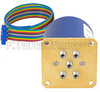 SP4T Latching 0.05 dB Low Insertion Loss Repeatability DC to 40 GHz Terminated Relay Switch, Indicators, Self Cut Off, TTL, 5W, 24V, 2.92mm - FMSW6342 - Fairview Microwave Inc.