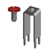 Vertical Screw Terminal w/Red Screw-Unassembled - 7697-2 - Keystone Electronics Corp.