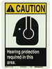 Brady B-401 Polystyrene Rectangle White Personal Protection Equipment (PPE) Sign - 10 in Width x 14 in Height - TEXT: CAUTION - 45072 - 754476-45072 - R. S. Hughes Company, Inc.