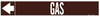Brady Pipe Markers-To-Go B-946 White on Brown Vinyl Self-Adhesive Pipe Marker - 1 in Height - 8 in Length - Printed Msg = GAS with Right Arrow - 109004 - 754473-67236 - R. S. Hughes Company, Inc.