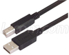 Lszh Usb Cable Assembly, Type A / Type B, 1M, Black; Connector A L-Com - 89M8602 - Newark, An Avnet Company