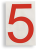 ToughStripe Die-Cut Red Letter 5 - 121879 - Brady Corporation