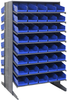 2 Side Sloped Rack, 16Shelves, 80Bin/blu; Shelving Unit Type Quantum Storage - 44AC6340 - Newark, An Avnet Company