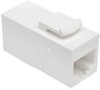 Cat6a Straight-Through Modular In-Line Snap-In Coupler with 90-Degree Down-Angled Port, White (RJ45 F/F) -- N235-001-WH-6AD