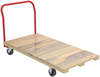 Akro-Mils 1 3000 lb Powder Coated Wood Platform Truck - Open Handle - 60 in Deck Length - 5 in 2 Swivel, 2 Rigid Polyolefin Casters - RPT30601A5P5 -- RPT30601A5P5 - Image